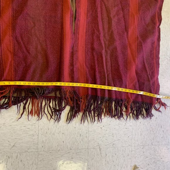 Vtg One of a Kind handwoven Fibers for All Seasons hooded blanket poncho, Zoller - Picture 12 of 15